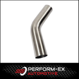 2.5" 63MM X 45 DEGREE MANDREL BEND 304 STAINLESS STEEL EXHAUST PIPE (SSB25045-304)