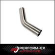 3" 76MM X 45 DEGREE MANDREL BEND 304 STAINLESS STEEL EXHAUST PIPE (SSB30045-304)