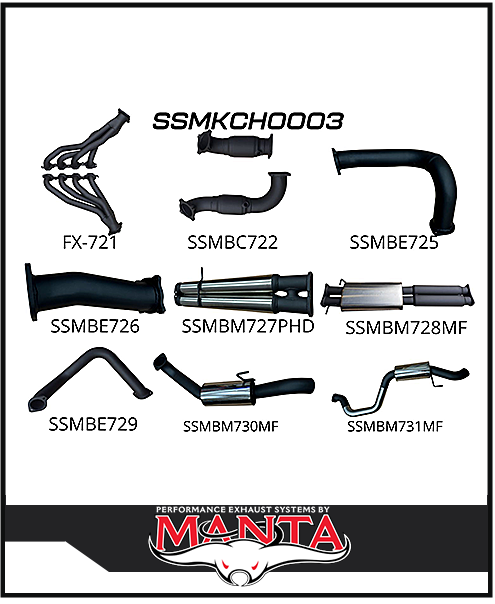 MANTA ENGINE BACK EXHAUST SYSTEM KIT FITS CHEVROLET SILVERADO 1500 ZR1 6.2L V8 (SSMKCH0003)