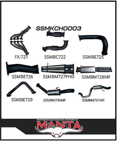 MANTA ENGINE BACK EXHAUST SYSTEM KIT FITS CHEVROLET SILVERADO 1500 ZR1 6.2L V8 (SSMKCH0003)