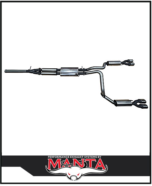 MANTA CATBACK EXHAUST SYSTEM WITH QUAD TIPS FITS CHEVROLET SILVERADO 1500 ZR1 6.2L V8 (SSMKCH0011)