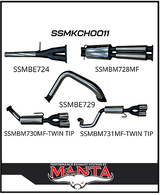 MANTA CATBACK EXHAUST SYSTEM WITH QUAD TIPS FITS CHEVROLET SILVERADO 1500 ZR1 6.2L V8 (SSMKCH0011)