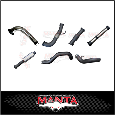MANTA TURBO BACK 4" INTO 5" EXHAUST SYSTEM (DPF DELETE) FITS CHEVROLET SILVERADO 2500 HD LTZ 6.6L TD V8 - CAT/MUFFLER (SSMKCH0024)