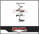 MANTA 3" DUAL CATBACK EXHAUST SYSTEM WITH MUFFLER/MUFFLER FITS FORD FALCON FPV FG SEDAN 5.0L SUPERCHARGED V8 (SSMKFD0198)