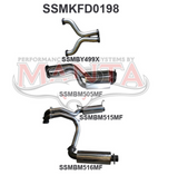 MANTA 3" DUAL CATBACK EXHAUST SYSTEM WITH MUFFLER/MUFFLER FITS FORD FALCON FPV FG SEDAN 5.0L SUPERCHARGED V8 (SSMKFD0198)