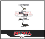 MANTA 3" DUAL CATBACK EXHAUST SYSTEM WITH HOTDOG/MUFFLER FITS FORD FALCON FPV FG SEDAN 5.0L SUPERCHARGED V8 (SSMKFD0199)
