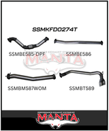 MANTA 3" TURBO BACK EXHAUST SYSTEM WITH SIDE EXIT (DPF DELETE) FITS FORD RANGER PXII PXIII 3.2L TD 10/2016-2022