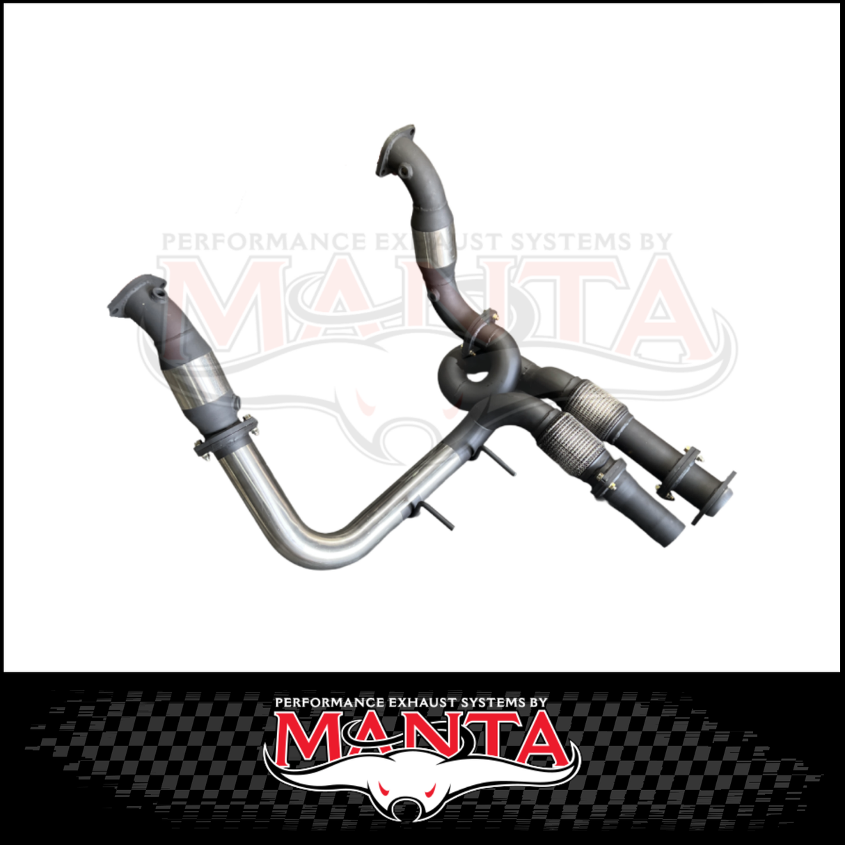 MANTA 3" DUMP PIPES & CATS FITS FORD RANGER RAPTOR NEXT GEN 3.0L V6 TWIN TURBO 6/2022-ON (SSMKFD0323)