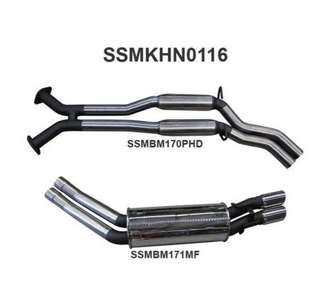 MANTA CAT BACK EXHAUST SYSTEM FITS HOLDEN COMMODORE VT VX VY VZ 5.7L 6.0L V8 SEDAN (SSMKHN0116)