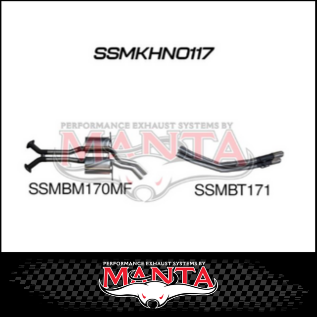 MANTA CATBACK EXHAUST SYSTEM FITS HOLDEN COMMODORE VT VX VY VZ 5.7L 6.0L V8 SEDAN (SSMKHN0117)