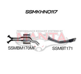 MANTA CATBACK EXHAUST SYSTEM FITS HOLDEN COMMODORE VT VX VY VZ 5.7L 6.0L V8 SEDAN (SSMKHN0117)