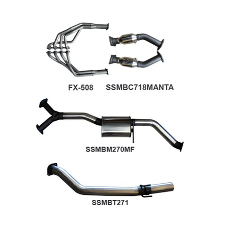 MANTA ENGINE BACK EXHAUST SYSTEM FITS HOLDEN COMMODORE VT VX VY VZ 5.7L 6.0L V8 SEDAN (SSMKHN0123)