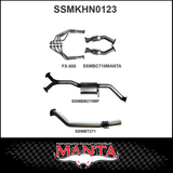 MANTA ENGINE BACK EXHAUST SYSTEM FITS HOLDEN COMMODORE VT VX VY VZ 5.7L 6.0L V8 SEDAN (SSMKHN0123)