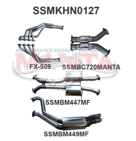 MANTA ENGINE BACK EXHAUST SYSTEM FITS HOLDEN COMMODORE VT VX VY VZ 5.7L 6.0L V8 SEDAN (SSMKHN0127)
