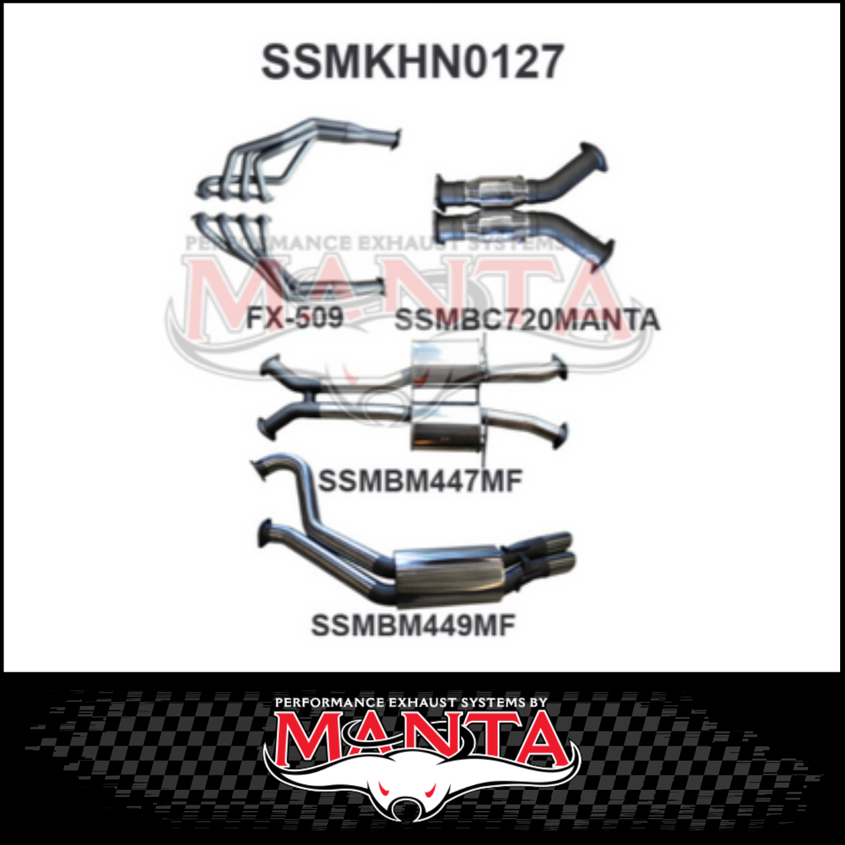 MANTA ENGINE BACK EXHAUST SYSTEM FITS HOLDEN COMMODORE VT VX VY VZ 5.7L 6.0L V8 SEDAN (SSMKHN0127)