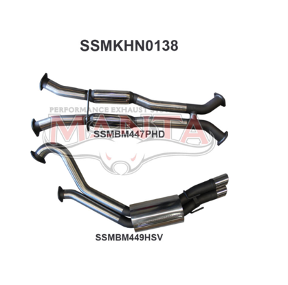 MANTA 3" CATBACK EXHAUST SYSTEM FITS HOLDEN HSV CLUBSPORT VY 5.7L V8 SEDAN - HOTDOG/MUFFLER (SSMKHN0138)
