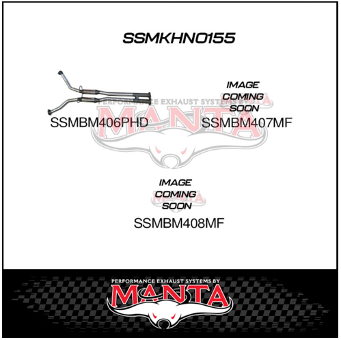 MANTA 2.5" DUAL CATBACK EXHAUST SYSTEM FITS HOLDEN MONARO VZ 5.7L V8 COUPE - HOTDOG/MUFFLER (SSMKHN0155)
