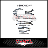 MANTA ENGINE BACK EXHAUST SYSTEM FITS HOLDEN MONARO VZ 5.7L V8 COUPE - HOTDOG/MUFFLER (SSMKHN0157)