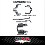 MANTA ENGINE BACK STAINLESS STEEL EXHAUST SYSTEM FITS HOLDEN COMMODORE VE VF 6.0L 6.2L V8 SEDAN/WAGON (SSMKHN0165)