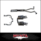 MANTA 2.5" CAT BACK STAINLESS STEEL EXHAUST SYSTEM FITS HOLDEN COMMODORE VE VF 6.0L 6.2L V8 SEDAN/WAGON (SSMKHN0166)