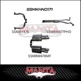 MANTA 3" CAT BACK STAINLESS STEEL EXHAUST SYSTEM FITS HOLDEN COMMODORE VE VF 6.0L 6.2L V8 SEDAN/WAGON (SSMKHN0171)