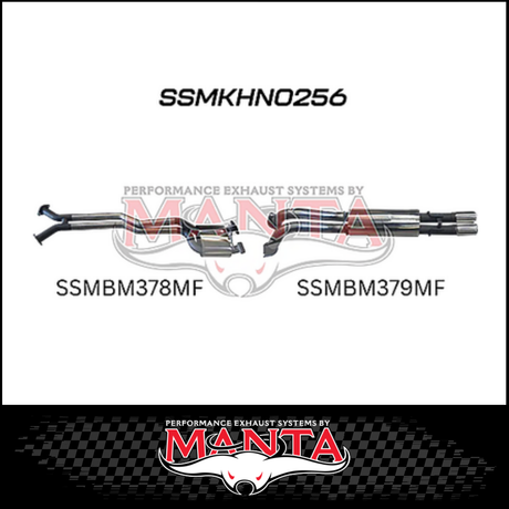 MANTA 2.5" DUAL CAT BACK STAINLESS STEEL EXHAUST SYSTEM FITS HOLDEN COMMODORE VY VZ V8 ONE TONNER (SSMKHN0256)