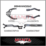 MANTA STAINLESS STEEL ENGINE BACK EXHAUST SYSTEM FITS HOLDEN CREWMAN VY VZ 5.7L V8 AWD 10/2003-1/2006 - HOTDOGS/MUFFLER (SSMKHN0260)