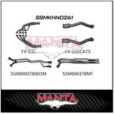MANTA STAINLESS STEEL ENGINE BACK EXHAUST SYSTEM FITS HOLDEN CREWMAN VY VZ 5.7L V8 AWD 10/2003-1/2006 - PIPE ONLY/MUFFLER (SSMKHN0261)