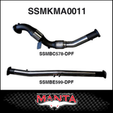 MANTA 3" STAINLESS STEEL DPF DELETE FITS MAZDA BT-50 UR 3.2L TD 5CYL 2016-2020