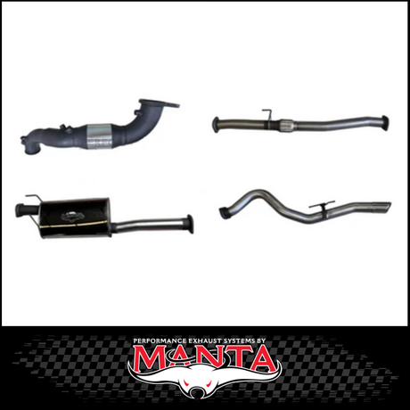 MANTA 3" TURBO BACK EXHAUST SYSTEM (DPF DELETE) FITS MAZDA BT-50 RG 3.0L TD 4CYL 2020-ON - CAT/HOTDOG (MKMA0014)