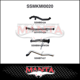 MANTA 3" STAINLESS STEEL TURBO BACK EXHAUST SYSTEM (DPF DELETE) FITS MITSUBISHI TRITON MQ MR 2.4L 4N15 3/2015-12/2023
