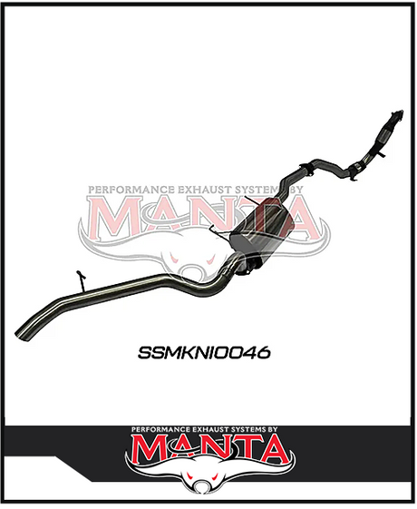 MANTA 3" STAINLESS STEEL TURBO BACK EXHAUST WITH CAT/MUFFLER FITS NISSAN PATROL Y61 GU 3.0L TD WAGON 2007-2016 (SSMKNI0046)
