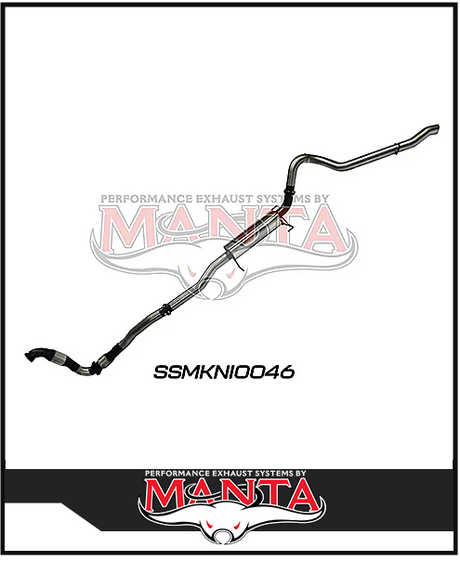 MANTA 3" STAINLESS STEEL TURBO BACK EXHAUST WITH CAT/MUFFLER FITS NISSAN PATROL Y61 GU 3.0L TD WAGON 2007-2016 (SSMKNI0046)