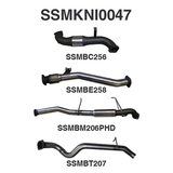 MANTA 3" STAINLESS STEEL TURBO BACK EXHAUST WITH CAT/HOTDOG FITS NISSAN PATROL Y61 GU 3.0L TD WAGON 2007-2016 (SSMKNI0047)