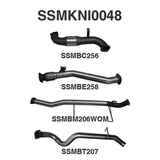 MANTA 3" STAINLESS STEEL TURBO BACK EXHAUST WITH CAT/PIPE ONLY FITS NISSAN PATROL Y61 GU 3.0L TD WAGON 2007-2016 (SSMKNI0048)