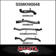 MANTA 3" STAINLESS STEEL TURBO BACK EXHAUST WITH CAT/PIPE ONLY FITS NISSAN PATROL Y61 GU 3.0L TD WAGON 2007-2016 (SSMKNI0048)