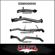MANTA 3" STAINLESS STEEL TURBO BACK EXHAUST WITH NO CAT/HOTDOG FITS NISSAN PATROL  Y61 GU 3.0L TD WAGON 2007-2016 (SSMKNI0050)