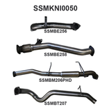 MANTA 3" STAINLESS STEEL TURBO BACK EXHAUST WITH NO CAT/HOTDOG FITS NISSAN PATROL  Y61 GU 3.0L TD WAGON 2007-2016 (SSMKNI0050)