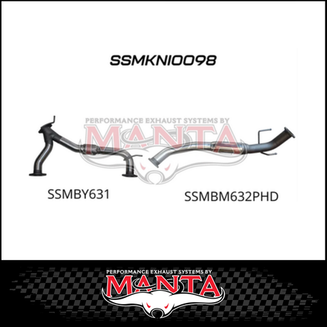 MANTA Y-PIPE & MID SECTION FITS NISSAN PATROL Y62 5.6L V8 2012-ON