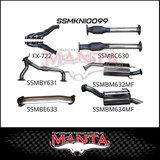 MANTA 3" STAINLESS STEEL COMPLETE ENGINE BACK EXHAUST SYSTEM FITS NISSAN PATROL Y62 5.6L V8 2012-ON