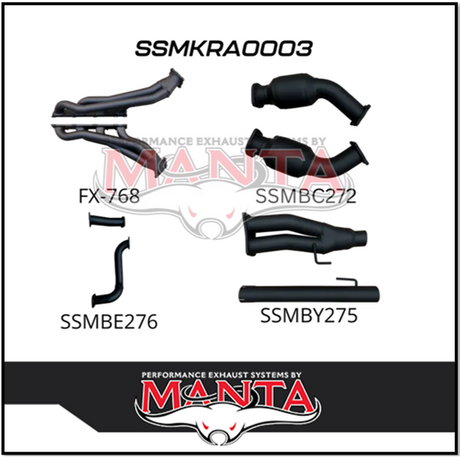 MANTA EXTRACTORS & CATS KIT FITS RAM 1500 DS 5.7L V8 1/2017-ON (DIRECT FIT)