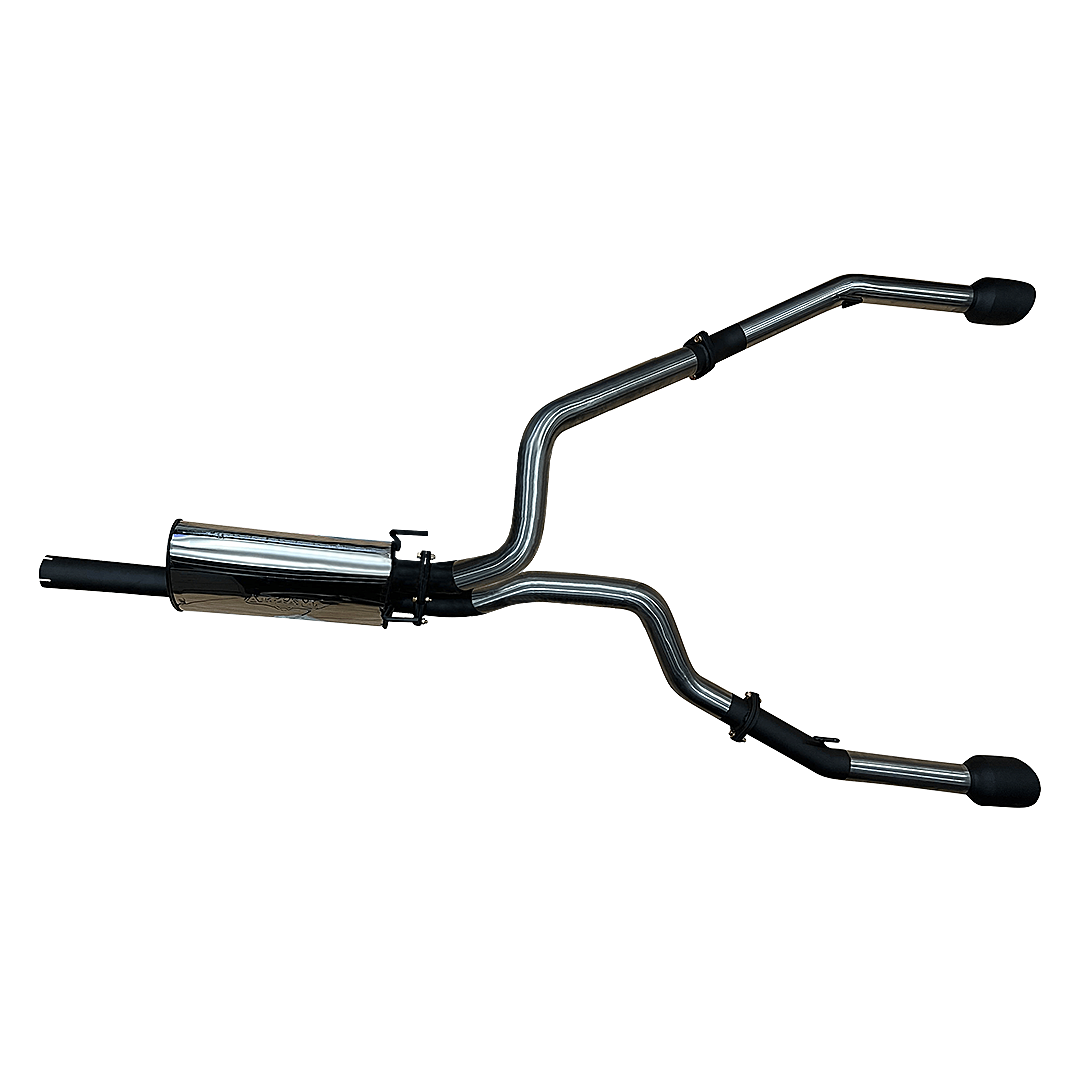 MANTA 3" STAINLESS STEEL CAT BACK EXHAUST FITS RAM 1500 DS 5.7L V8 1/2017-ON (BLACK TIPS)