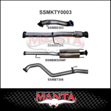 MANTA 3" STAINLESS STEEL TURBO BACK EXHAUST SYSTEM FITS TOYOTA HILUX KUN26R N70 3.0L 4CYL 2005-2015