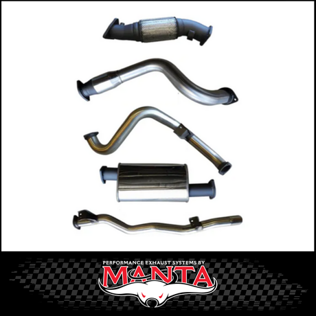 MANTA 3" STAINLESS STEEL TURBO BACK EXHAUST SYSTEM FITS TOYOTA LANDCRUISER VDJ79R 4.5L V8 SINGLE CAB 2007-2016