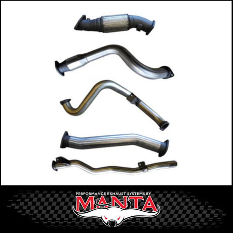 MANTA 3" STAINLESS STEEL TURBO BACK EXHAUST SYSTEM FITS TOYOTA LANDCRUISER VDJ79R 4.5L V8 SINGLE CAB 2007-2016
