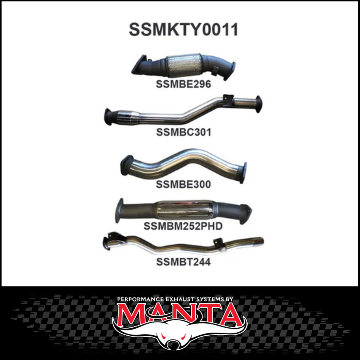 MANTA 3" STAINLESS STEEL TURBO BACK EXHAUST SYSTEM FITS TOYOTA LANDCRUISER VDJ79R 4.5L V8 DUAL CAB 2012-2016