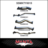 MANTA 3" STAINLESS STEEL TURBO BACK EXHAUST SYSTEM FITS TOYOTA LANDCRUISER VDJ79R 4.5L V8 DUAL CAB 2012-2016