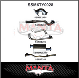MANTA 3" STAINLESS STEEL TURBO BACK EXHAUST SYSTEM FITS TOYOTA LANDCRUISER HDJ78R 4.2L 1HD TURBO 2001-2006 - MUFFLER (SSMKTY0028)