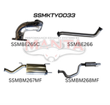 MANTA 3" STAINLESS STEEL TURBO BACK EXHAUST SYSTEM WITH 2 MUFFLERS FITS TOYOTA LANDCRUISER HDJ100R 4.2L 1HD TURBO 1998-2007 (SSMKTY0033)