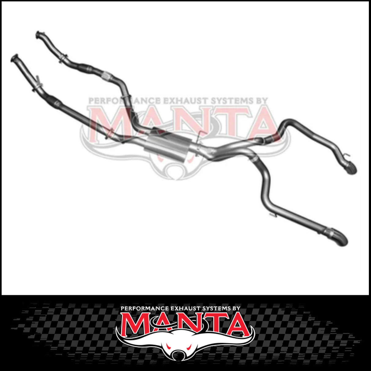 MANTA 3" TWIN TURBO BACK EXHAUST SYSTEM (L & R EXIT) FITS TOYOTA LANDCRUISER VDJ200R 2007-2015